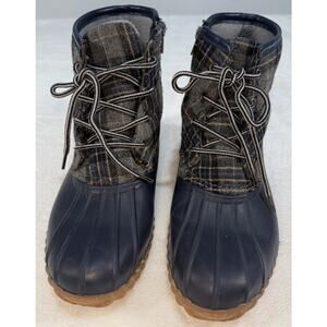 Women’s 8.5 M Portland Boot Co Waterproof Boots Blue Duck Boots- EUC